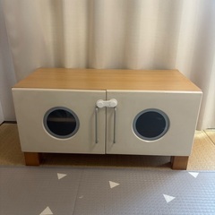 月末処分予定　テレビ台の画像