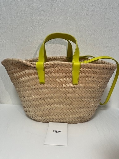 新品未使用　CELINE セリーヌ かごバッグ　2way イエロー　希少カラー バスケット　バッグ　パニエ　トリオンフ