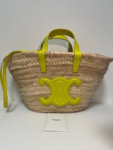 新品未使用　CELINE セリーヌ かごバッグ　2way イエロー　希少カラー バスケット　バッグ　パニエ　トリオンフ