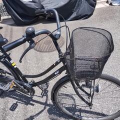 自転車　黒　シティサイクルの画像