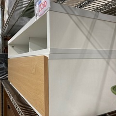 リユースマン倉敷、ミニスライド式TV台、ホワイト、ナチュラル、収納の画像