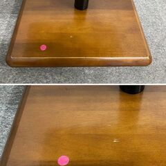 カリモク60 カフェテーブル 幅70 メラミン天板 ラバートリー ウォールナット 食事 デスクワーク インテリア 中古家具 店頭引取歓迎 R9842の画像