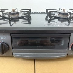 リンナイ ガステーブル コンロ 右強火力 プロパンガス用KG34NBKR/LPGの画像