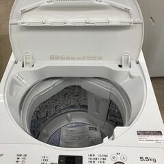 J5511【リユースのサカイ柏店】　洗濯機　SHARP　5.5kg洗濯機　ES-GE5F-W　2022年製 動作確認　クリーニング済み 参考価格44,330円の画像