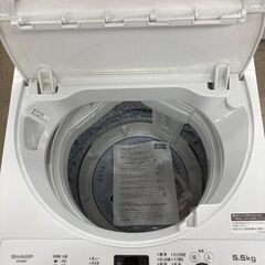 J5511【リユースのサカイ柏店】　洗濯機　SHARP　5.5kg洗濯機　ES-GE5F-W　2022年製 動作確認　クリーニング済み 参考価格44,330円の画像