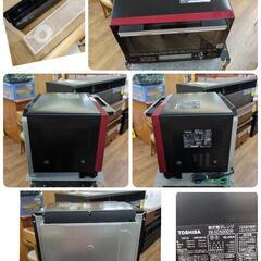 J539 ★2021年製★角皿なし・庫内使用感有り★TOSHIBA★加熱水蒸気オーブンレンジ★石窯ドーム★ER-SD5000(R)の画像
