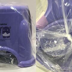 ☆【未開封未使用品】サンリオ クロミ お風呂セット 3点セット バスチェア 桶 手桶 パープル 紫 キャラクター(NF250624) 546-7の画像