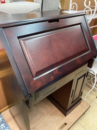 リユースマン倉敷、民芸家具ライティングビューロー、収納、棚