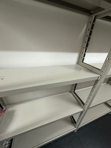 中古　業務用スチール棚4連結