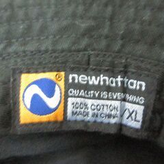 ( M-676 )NEWHATTAN ニューハッタン バケットハット 帽子 ブラック 黒 コットン１００％ 中古の画像