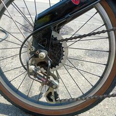 ランボルギーニ　折りたたみ自転車　　20インチ　黒　6段変速の画像