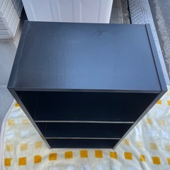 【0円】カラーボックス・幅47.5×奥行29.5×高さ89cm・ブラックの画像