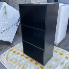 【0円】カラーボックス・幅47.5×奥行29.5×高さ89cm・ブラックの画像