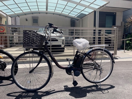 大阪府　Panasonic 電動アシスト自転車 シルバー　バッテリー16ah パナソニック電動アシスト自転車。バッテリー最大16Ah (yuki