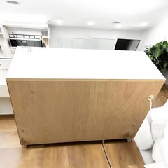 パモウナ キッチンボード 120cm キッチンカウンター 外観美観 側面一部傷有 通電確認済 現状品の画像