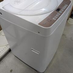 SHARP　7.0kg 全自動洗濯機　ES-T713-T 2021年製 前面にキズあり。の画像