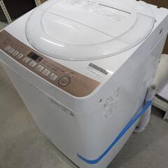 SHARP　7.0kg 全自動洗濯機　ES-T713-T 2021年製 前面にキズあり。の画像