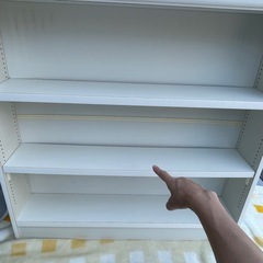 【0円/無料】棚/本棚/スリム収納棚・幅90×奥行19×高さ88cmの画像