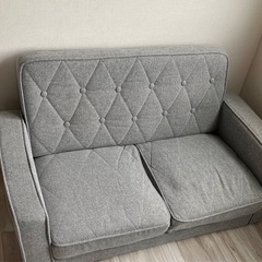 2人掛けソファー　(グレー)　の画像