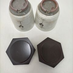 【新品】たち吉 青嵐　よろこび 夫婦湯吞み　白　グレー　鶴　 250722-10Yの画像