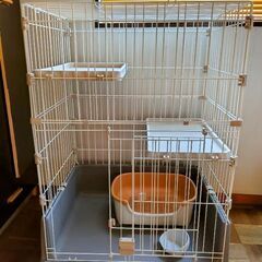 ネコゲージとトイレセットの画像