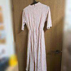 menidiom　ロング ワンピース　レース　ピンク　374の画像
