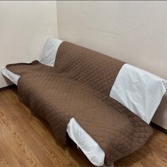 【ソファベッド】ハイバック ３人掛けお譲りします【セミダブル】の画像