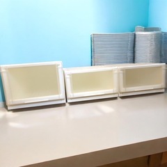 衣装ケース3個セット　収納ケース　ホワイト　横40奥行き7高さ23(30)の画像