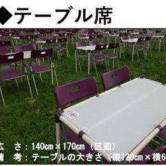 【募集】大曲花火  テーブル席2名分(相席) の画像