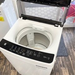 【中古品】Haier ハイアール 全自動洗濯機 5.5kg JW-U55A 2023年製 ホワイト 生活家電の画像