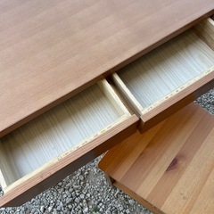 天然木　デスクと椅子　セットの画像