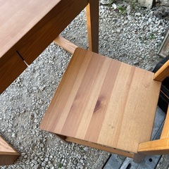 天然木　デスクと椅子　セットの画像