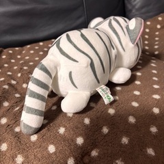 ホワイトタイガーのぬいぐるみの画像