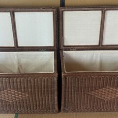 籐の行李 W820 × D420 × H470mm ×2個の画像