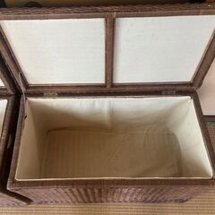 籐の行李 W820 × D420 × H470mm ×2個の画像