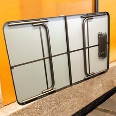 アウトドアやイベント出店に最適‼️折りたたみアウトドアテーブル　80×122×37/68の画像