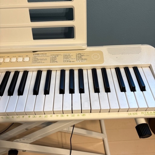 CASIO LK-325 光ナビゲーションキーボード 61鍵盤 (クッキー) 上