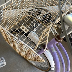 中古自転車22インチ　女の子　パープルの画像