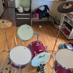 Pearl パール MIDTOWN コンパクトドラム ドラムシェル＆ハードウェアキット #マットレッド MT564/C-D #747 中古の画像