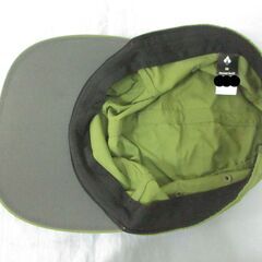 ( M-678 )mont-bell モンベル キャップ 帽子 グリーン オリーブ ナイロン１００％ 頭囲調節可能 中古の画像