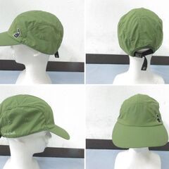 ( M-678 )mont-bell モンベル キャップ 帽子 グリーン オリーブ ナイロン１００％ 頭囲調節可能 中古の画像