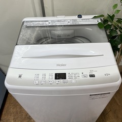 R321 ☀️ 2023年製の高年式♪ Haier 洗濯機（洗濯4.5㎏) JW-U45EA ⭐ 動作確認済 ⭐ クリーニング済の画像