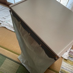 三段ボックス　白①グリーンの画像