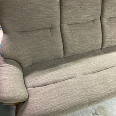 美品　ニトリ　3人掛け布張りソファ　モカ　 リビングソファ ファブリック 北欧の画像