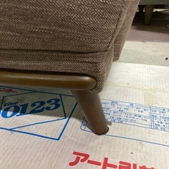 美品　ニトリ　3人掛け布張りソファ　モカ　 リビングソファ ファブリック 北欧の画像