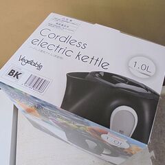 新品 コードレス 電気ケトル 1.0L GD-P106BK ブラック ベジタブル Vegetable 札幌市 白石店の画像