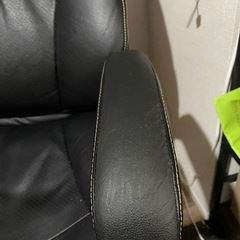  ワークチェア エバーツ革 昇降チェア ロッキング機能付き キャスター付き　ニトリの画像