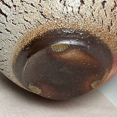 00 荒地肌 ひび割れ風 球体 丸 陶器 レトロ アンティーク 美術 インテリア 香川県発の画像