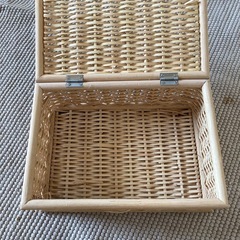 無印良品　籐籠収納ボックス×2個の画像