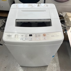 洗濯機 アクア 一人暮らし 6.0kg 予約機能 AQW-S60Ｊ-Wの画像